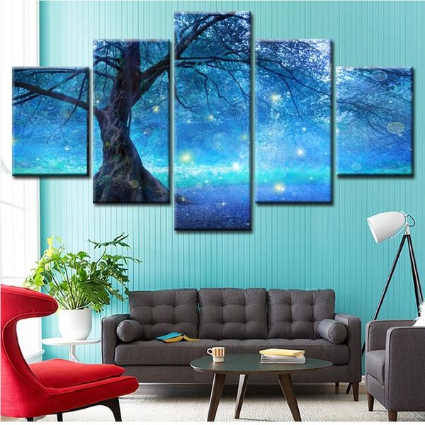 

unframed 5pcs/set fortune tree print wall art paintings