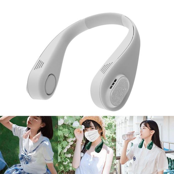

leafless 3000mah battery personal fan low noise around the neck electric fans