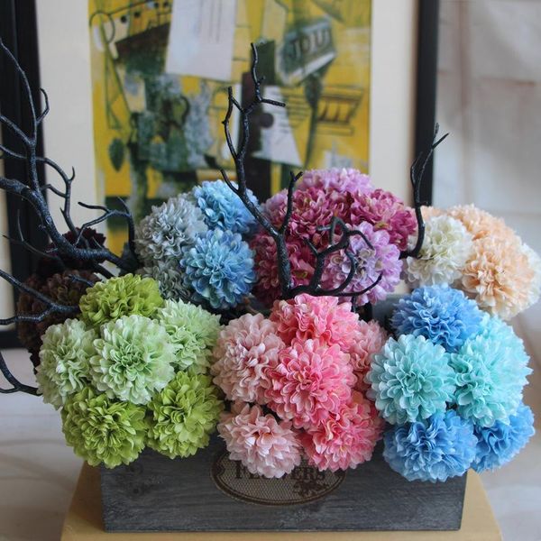 

decorative flowers & wreaths christmas decoration silk hydrangea artificial wedding home decor big fake diy el party wreath supplies