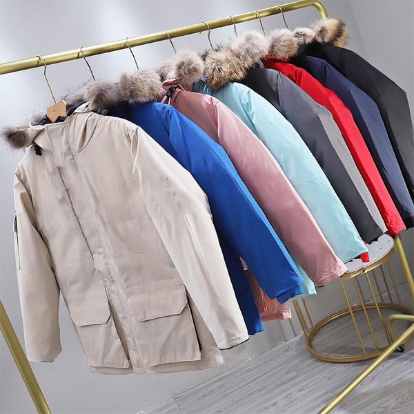 

mens stylist coat parka winter jacket fashion men women winter feather overcoat jacket down jacket coat hood foldable size xs-xxl, Black