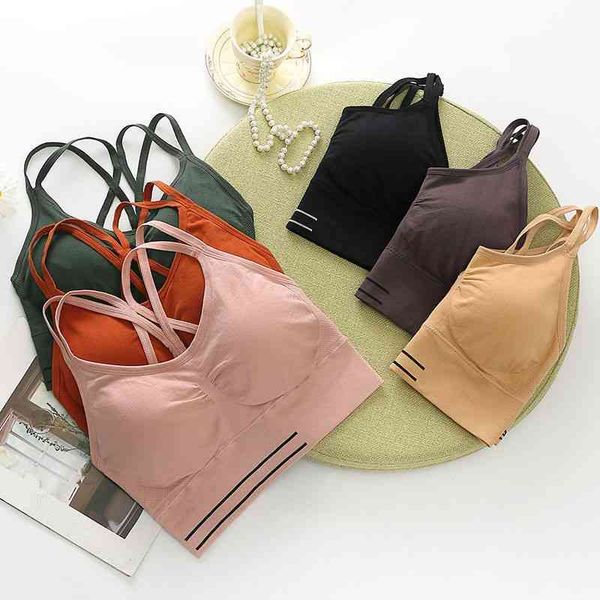 

bra wrap and back strap sports underwear without steel ring, Black;white