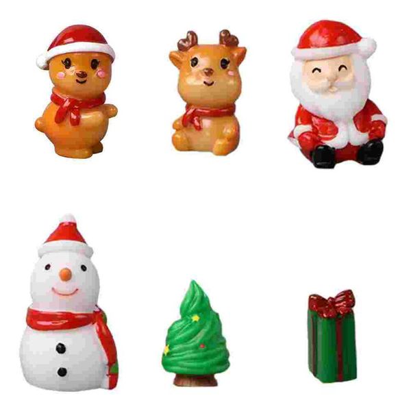 

christmas decorations 6pcs micro landscape ornament xmas resin craft adornment