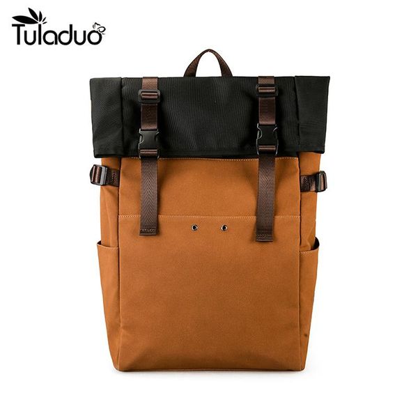

backpack fashion men's retro bag travel large capacity notebook