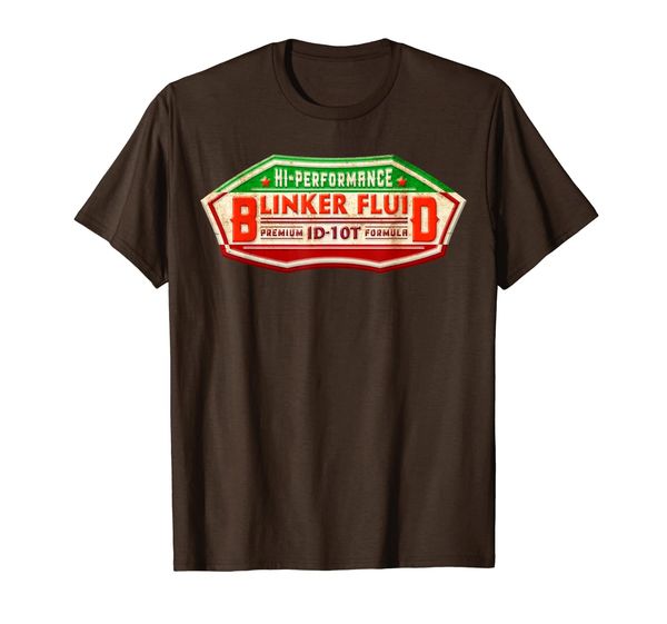 

"blinker fluid" idiot formula gag gift t-shirt for mechanics, White;black