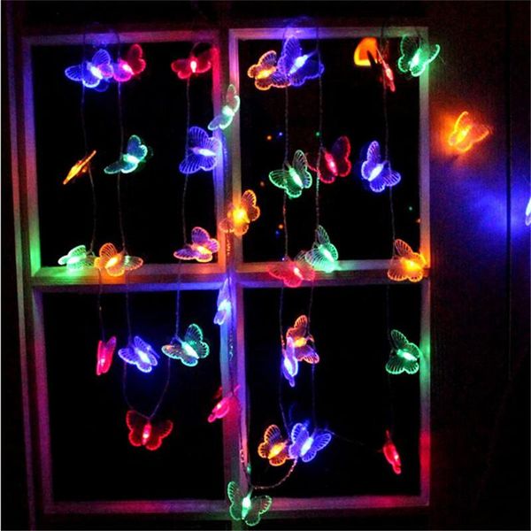 

strings butterfly christmas garland holiday lighting indoor led string fairy lights party outdoor garden decoration