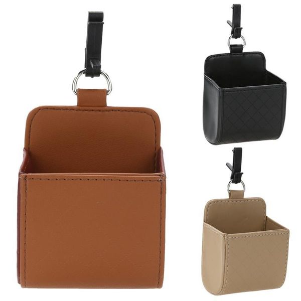 

car organizer iksnail storage bag air vent dashboard tidy hanging leather box glasses phone holder accessories