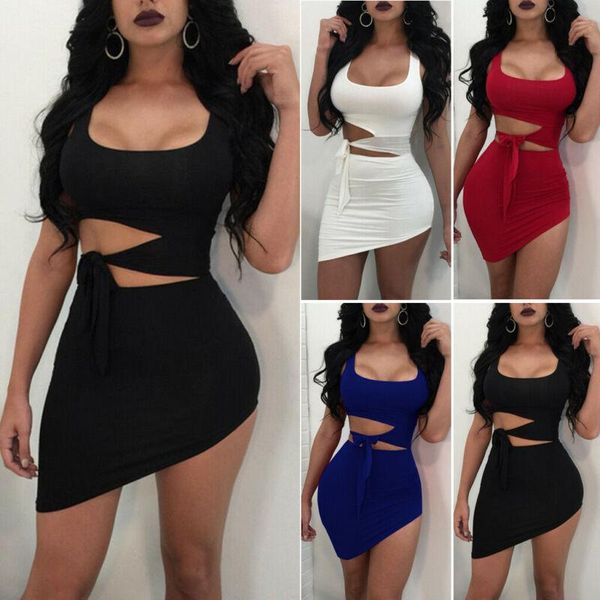 

casual dresses fashion women hypotenuse dress hollow out high waist package hip evening party, Black;gray