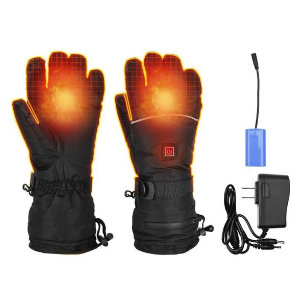 

ski gloves 4000 mah lithium battery winter electric heated touch screen usb charging heating warm for motorcycle bike