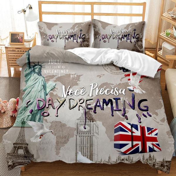 

bedding sets  2/3 pcs the british flag duvet cover microfiber quilt with zipper pillowcases for men women teens