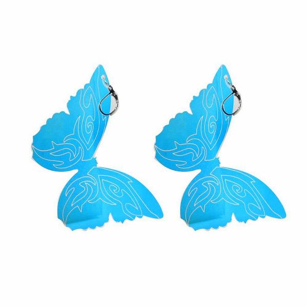 

dangle & chandelier laser colorful butterfly acrylic drop earrings for women girls exaggerated large long fashion party jewelry, Silver