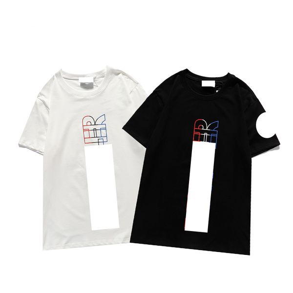 

france brand maya men's t-shirts designer new men designer short sleeve three-color letters t-shirt, White;black