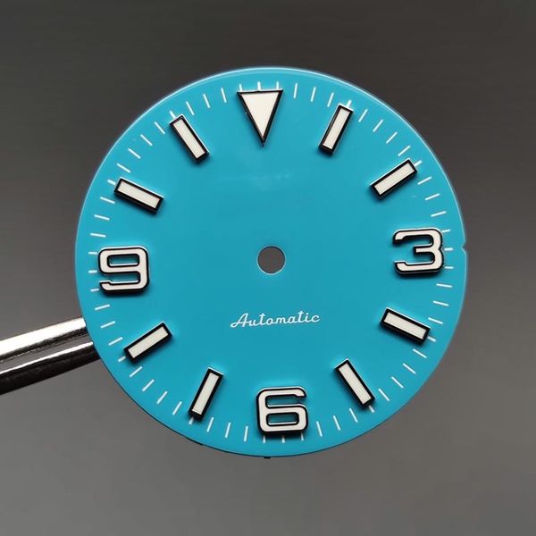 

light beads watch dial 28.5mm suitable for nh35 modified diving 200m canned 007c3 luminous abalone