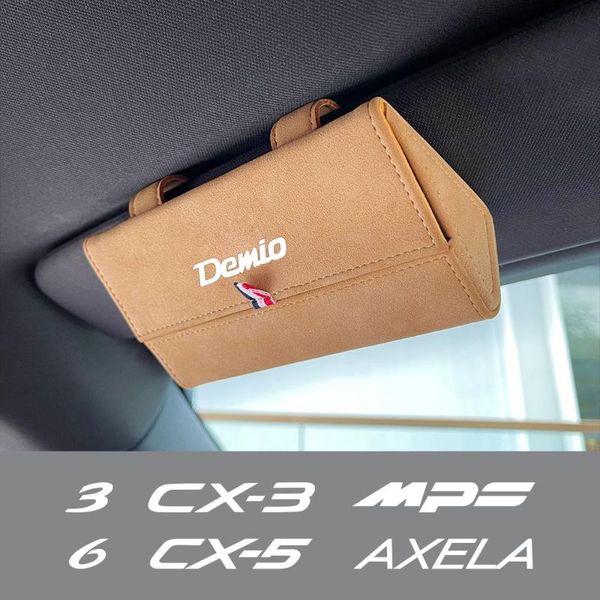 

car organizer sun visor buckle glasses case bag for atenza axela biante bt-50 cx-3 cx-9 demio cx-5 mps auto storage box holder