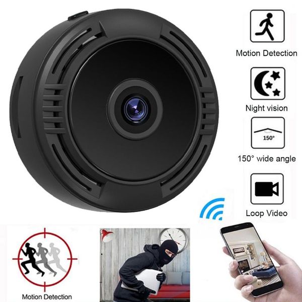 

mini cameras 1080p hd f8 ip camera wifi cloud storage night vision remote monitor, portable smart home surveillance with magnetic