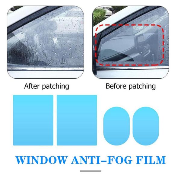 

2pcs car rearview mirror anti fog film rain coating waterproof rainproof window foils protective films sunshade