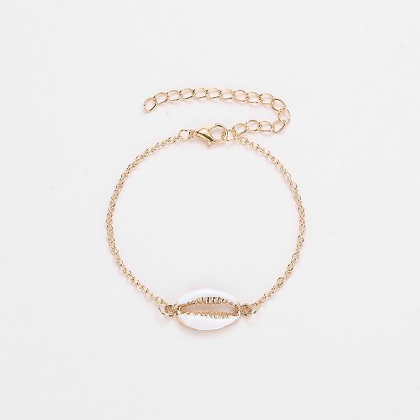 

charm bracelets 2021 bohemian vintage shell bracelet for women fashion simple geometric alloy plating girl jewelry on hand, Golden;silver