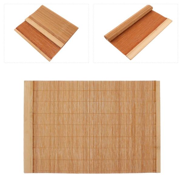 

bath mats 2pcs chic tea table mat bamboo wood anti-slip placemats insulation