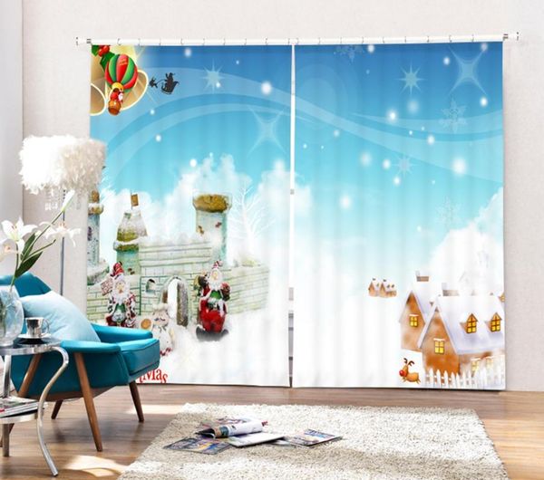 

curtain & drapes babson snow decoration christmas 3d digital printing diy advanced custom po