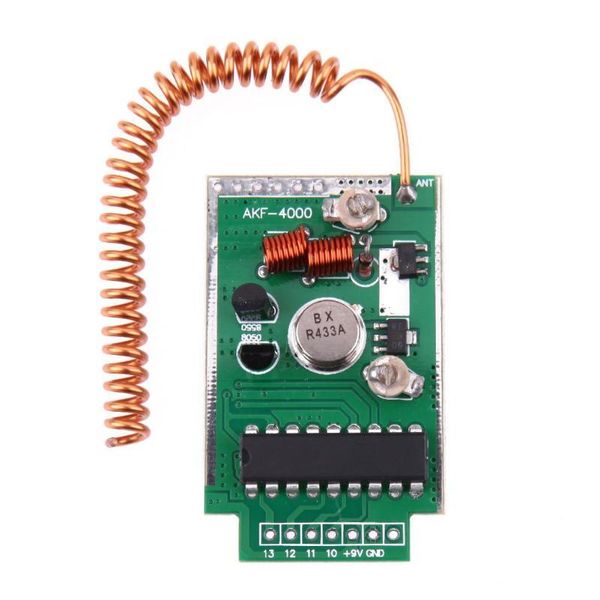 

high power 433mhz 4km wireless remote control transmitter dc 9v module part component kit for arduino arm launch controlers