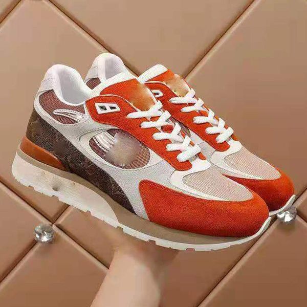 

men's shoes luxurys designers women's leisure sports mesh breathable versatile bow print leather lace up anti slip double, Black