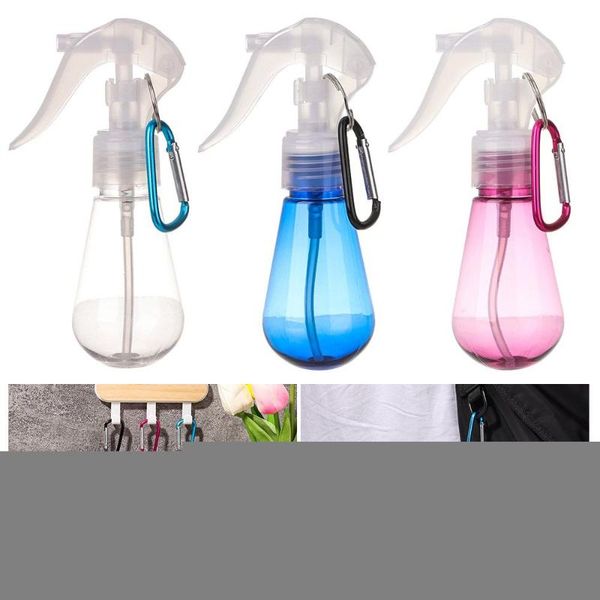 

storage bottles & jars 60ml reusable portable hook bottle pet spray gun alcohol hand sanitizer travel holder keychain carrier