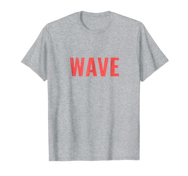 

spoiler alert the wave is actually red t shirt- mid term tee, White;black