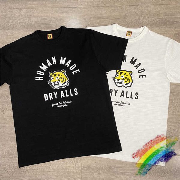 

men's t-shirts t shirts slub cotton dry alls tiger printing human made t-shirt men women 1:1 quality fashion t 39i4, White;black