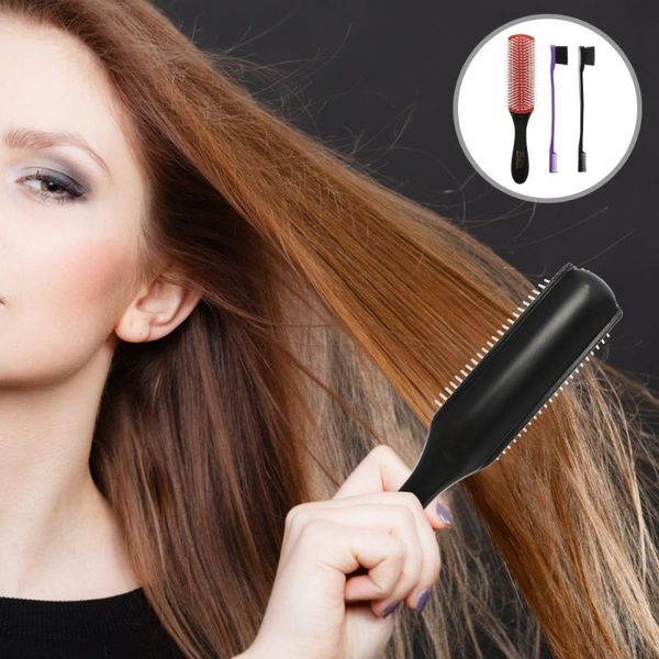 

hair brushes 1pc row styling brush detangler with 2pcs, Silver