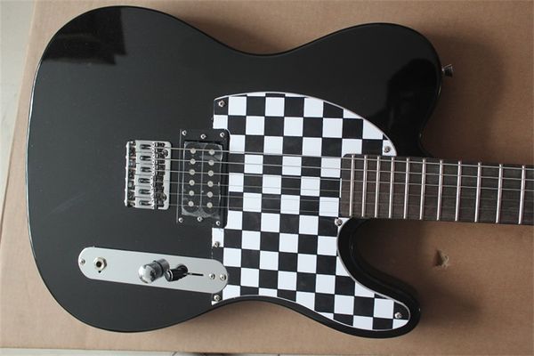 

6 strings black electric guitar with ash body,rosewood fretboard