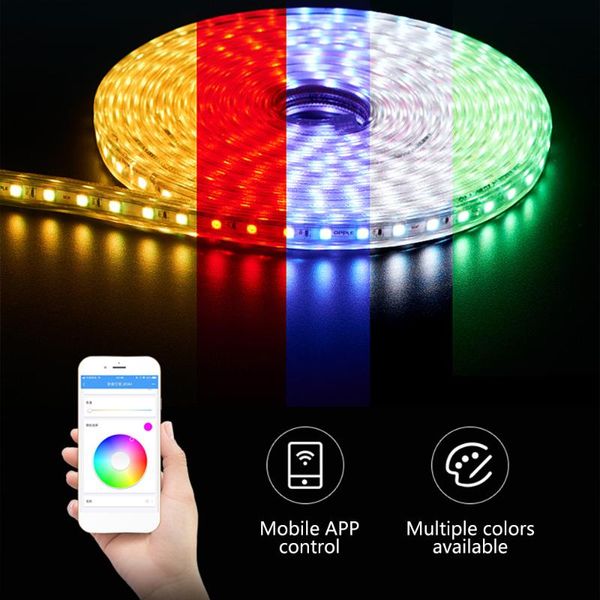 

strips rgb led strip phone bluetooth app tv background usb 5v music smart living room ceiling colorful home decor
