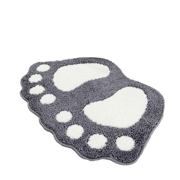 

bath mats limit 100 cute footprints big feet bathroom carpet flocking water absorption door pad