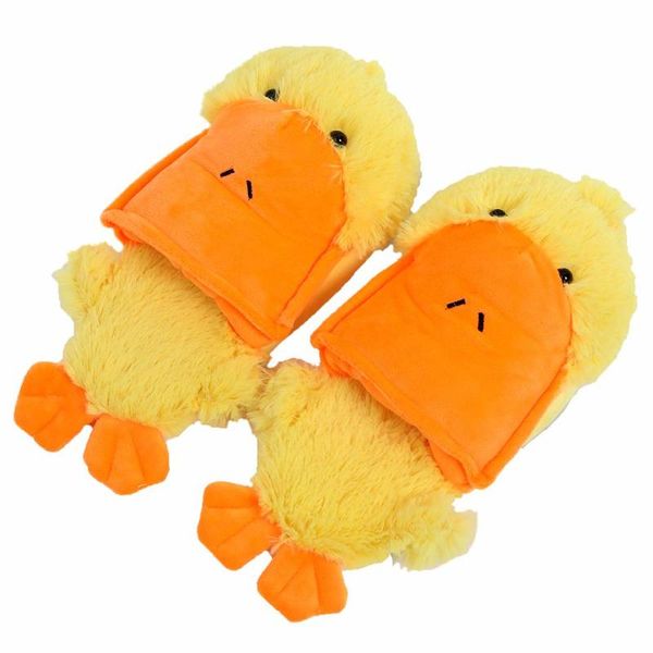 

kawaii duck slippers cute novelty panda plush warm winter teen fun penguin animal for women slides, Black