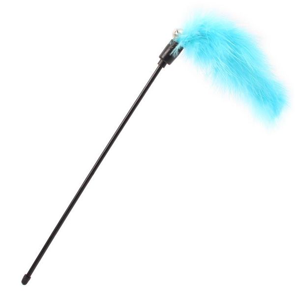 

pet cat teaser toy with bell mouse/feather wand stick kitten play interactive toys ow