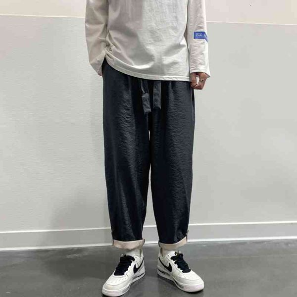 

men's pants jogging pants men pantalon hombre 2021 streetwear elastic trousers camo cargo ie56, Black