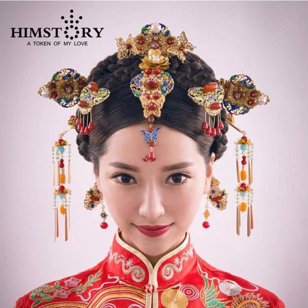 

hair clips & barrettes homstory retro chinese traditional wedding jewelry adorn ancient hairpins accessories, Golden;silver