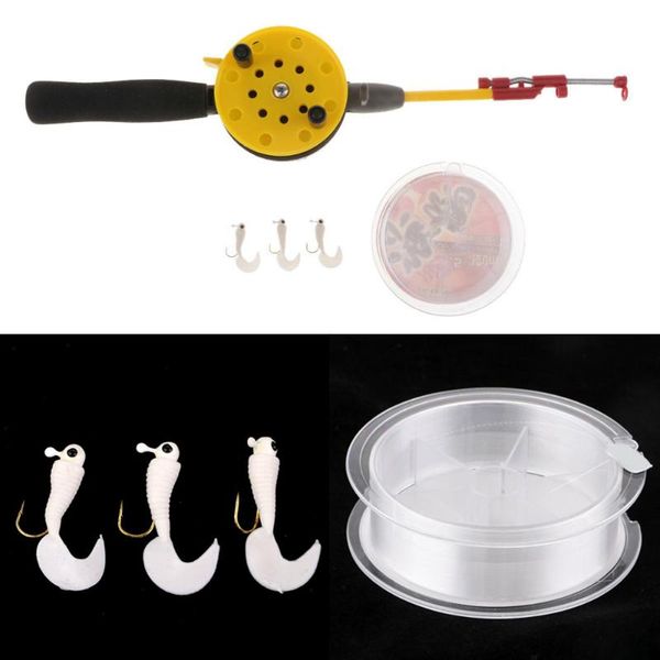 

41cm ice fishing rod reel combo detachable portable mini pole with boat rods
