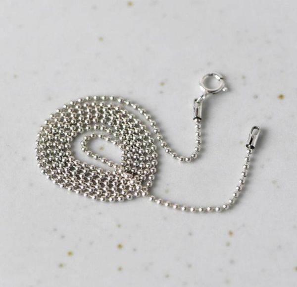 

chains 925 sterling silver 1.2mm beads chain necklace jewelry a2873