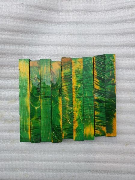 

19x19x150mm tiger line wavy stabilized wood pen blank refills, Black;red