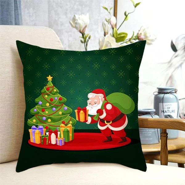 

christmas decorations theme pillowcase decoration for living room sofa office car ornaments home decor santa claus tree patte s6v3