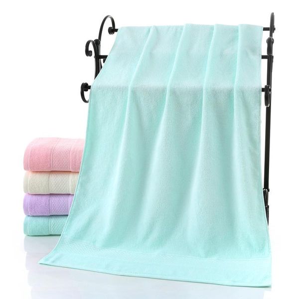 

towel 70*140cm solid color household super soft cotton bath absorbent sports gym