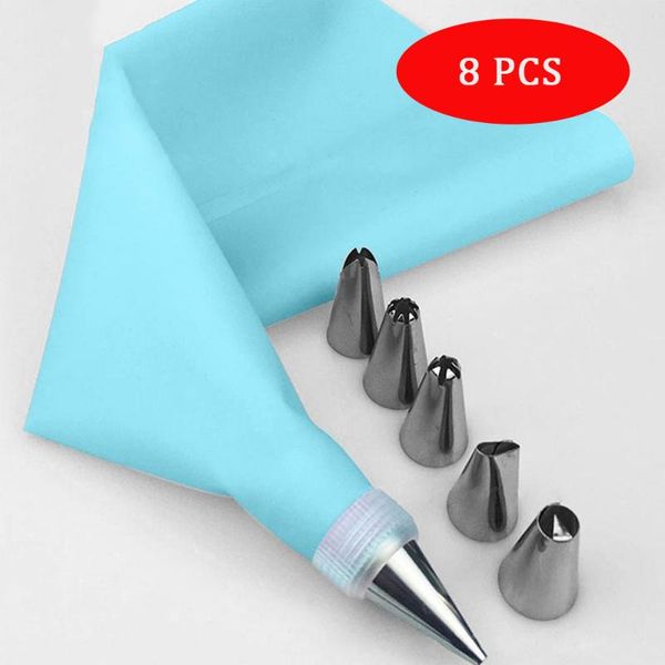 

baking & pastry tools 8-piece stainless steel decorating mouth set cake tool beautifully decorated flower bag cream