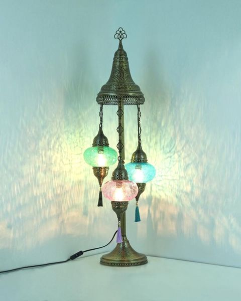 

design turkish floor lamp crack glass globe lamps