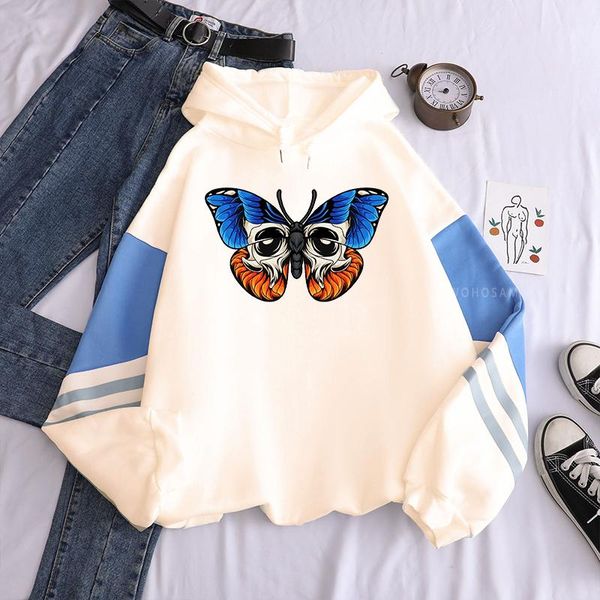 

mask butterfly men's hoodies harajuku graffiti beautiful eye graphics oversized patchwork sweatshirts &, Black