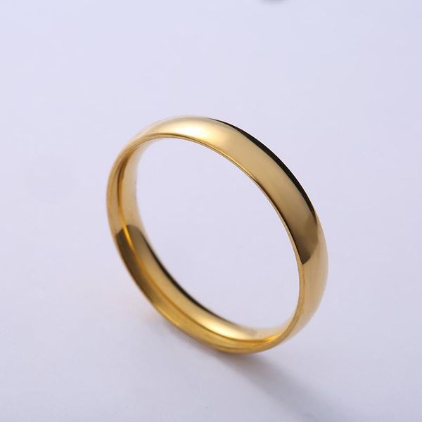 

wedding rings fashion trend ring titanium steel men's simple male personality, Slivery;golden