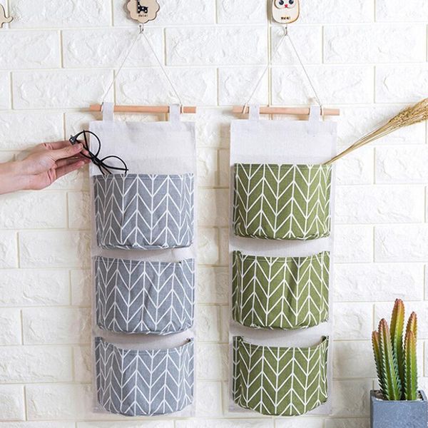 

storage bags wall hanging pocket holder organizer sundry for decoration kitchen bathroom