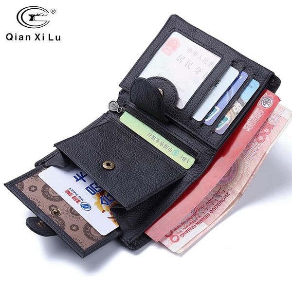 

wallets brand business men dollar price purse genuine leather wallet card holder designer mini clutch high quality, Red;black