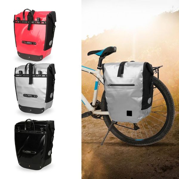 

lixada waterproof mtb bike seat trunk bag 20l roller pannier cycling rear pack for bicycle accessories car & truck racks