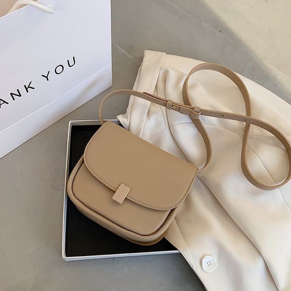 

2021 new crossbody bag womens semicircle ins korean style small square bag trendy solid color pu womens bag