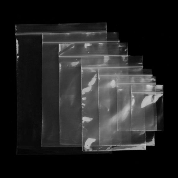 

gift wrap 100x clear grip self press seal resealable plastic jewelry bags 8 sizes