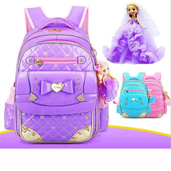 

backpack cool baby cute children backpacks kids 1-6 grade orthopedic knapsack pu children's satchel girls portfolios